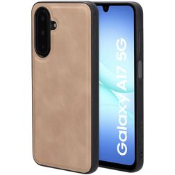 Mobiparts Classic Samsung Galaxy A17 MagSafe TPU / Konstläder Skal - Moonstone Beige