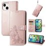 Mobigear Clover iPhone 15 Lompakkokotelo + Setelitasku - Ruusukulta