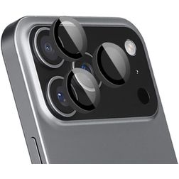 Mobiparts iPhone 17 Pro Härdat glas Kameralinsskydd - Skalvänligt - Svart