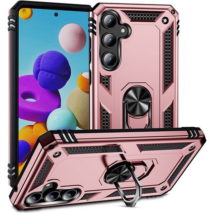 Mobigear Armor Ring Samsung Galaxy A35 Hardcase Back cover Antiurto con anello - Oro rosa