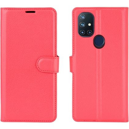 Mobigear Classic OnePlus Nord N10 5G Funda tipo libro Cartera - Rojo