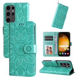 Mobigear Sunflower Samsung Galaxy S24 Ultra Funda tipo libro Cartera - Verde