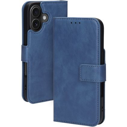 Mobiparts Classic Wallet MagSafe iPhone 16 Cover a libro portafoglio - Steel Blue