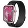Mobigear Mecha Loop Milanolaisranneke Apple Watch Ranneke Magneettilukko - 49/46/45/44 mm - Musta