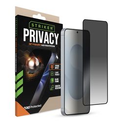 Striker Xtreme Impact Privacy Samsung Galaxy S24 Tempered Glass Screen Protector - Case Friendly - Black