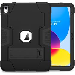Mobigear ShieldStand iPad 10 (2022) Cover Hård plast / Silikone Bagsidecover + Stander - Sort