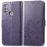 Mobigear Clover Motorola Moto G10 Wallet case - Purple