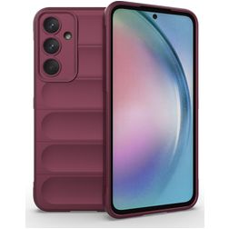 Mobigear Bumpy Samsung Galaxy A55 TPU flexível Capa traseira - Vermelho
