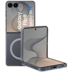 Mobiparts Hardcover Transparente Samsung Galaxy Z Flip 8 MagSafe Funda Plástico rígido Carcasa - Transparente