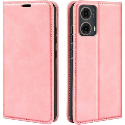 Mobigear Retro Slim Motorola Moto G85 Cover a libro portafoglio - Rosa