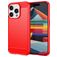 Mobigear Brushed Slim iPhone 15 Pro Joustava TPU Suojakuori - Punainen