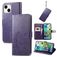 Mobigear Clover iPhone 15 Pungetui med Seddelrum - Lilla