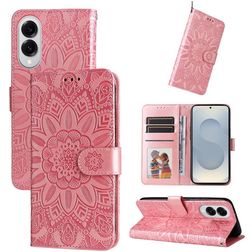 Mobigear Sunflower Samsung Galaxy S25 Edge Wallet case - Rose Gold