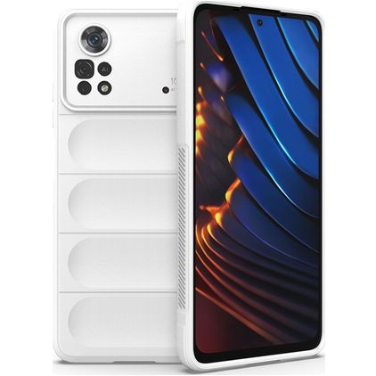 Mobigear Bumpy POCO X4 Pro 5G TPU flexible Carcasa - Blanco