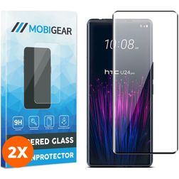 Mobigear Premium HTC U24 Pro Härdat glas Skärmskydd - Skalvänligt (2-pack)