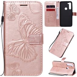 Mobigear Butterfly Bookcase Case Rose Gold Motorola Moto G8 Power