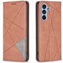 Mobigear Rhombus Slim Samsung Galaxy A54 Knížkové pouzdro - Hnědá