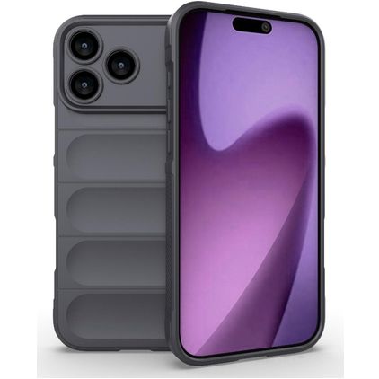 Mobigear Bumpy iPhone 18 Pro Max Flexibel TPU Skal - Dark Grey