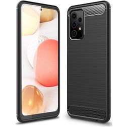 Mobigear Brushed Slim Samsung Galaxy A52 TPU flexível Capa traseira - Preto