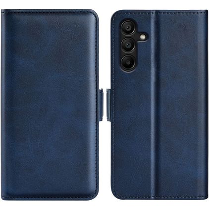 Mobigear Slim Magnet Samsung Galaxy M15 Pungetui med Seddelrum - Mørkeblå