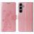 Mobigear Flowers Samsung Galaxy S24 FE Wallet case - Rose Gold
