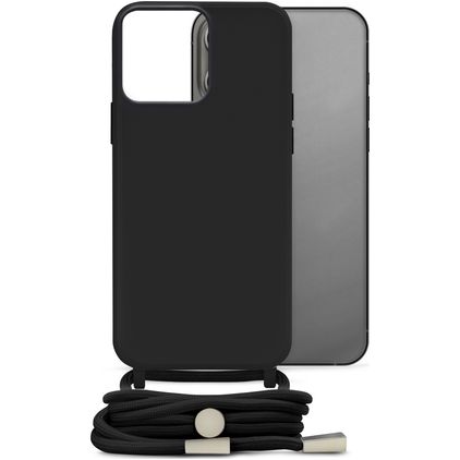 Mobilize Lanyard Gelly iPhone 13 Pro Joustava TPU Suojakuori kaulanauhalla - Musta
