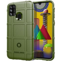 Mobigear Rugged Shield Xiaomi Redmi 9C TPU flexível Capa traseira Antichoque - Verde
