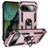 Mobigear Armor Ring Google Pixel 9 Funda Plástico rígido Carcasa Antigolpes con anillo - Oro rosa