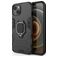 Mobigear Armor Ring iPhone 13 Plástico rígido Capa traseira Antichoque com anel - Preto