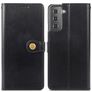 Mobigear Snap Button Samsung Galaxy S21 Pungetui med Seddelrum - Sort