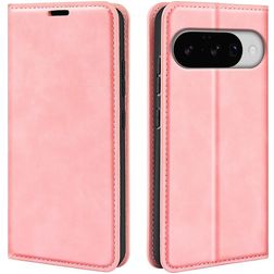 Mobigear Retro Slim Google Pixel 10 Pro Pungetui med Seddelrum - Lyserød