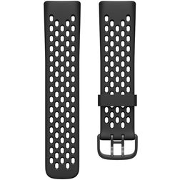 Mobigear Sport Plus Buckle Silikon Fitbit Charge 5 Armband Spänne - Svart