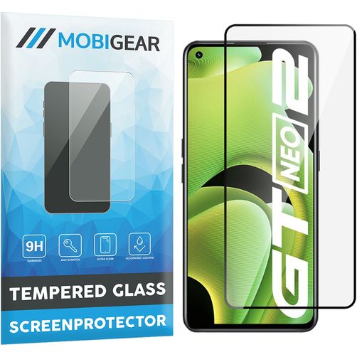 Mobigear Premium Realme GT Neo2 Tempered Glass Screen Protector - Case Friendly - Black