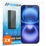 Mobigear iPhone 16 Plus Cristal templado Protector de pantalla - Compatible con fundas (pack de 2)