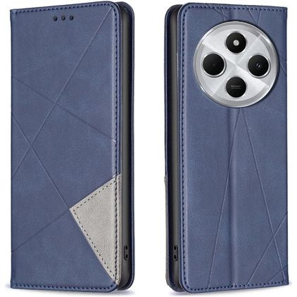 Mobigear Rhombus Slim Xiaomi Redmi 14C Plånboksfodral - Blå