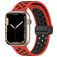 Mobigear Sport Plus Mag Silikon Apple Watch Armband Magnetlås - 42/41/40/38 mm - Svart / Röd