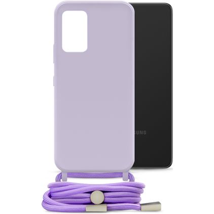 Mobilize Lanyard Gelly Samsung Galaxy A53 Flexibel TPU Skal med rem - Pastel Purple