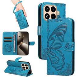 Mobigear Butterfly Xiaomi 15T Pro Pungetui med Seddelrum - Blå