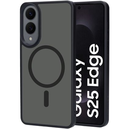 Mobiparts Hardcover Samsung Galaxy S25 Edge MagSafe Fodral Hårdplast Skal - Svart