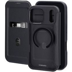 Mobiparts Shield Line iPhone 18 Pro Max MagSafe Plånboksfodral - Svart