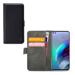Mobilize Classic Gelly Wallet Motorola Moto G100 Lompakkokotelo + Setelitasku - Musta