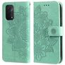 Mobigear Flowers OPPO A74 5G Knížkové pouzdro Peněženka - Tyrkysová