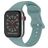 Mobigear Sport Dual Bracelete Silicone Fecho de pino e passador para Apple Watch - 49/46/45/44 mm - Verde pastel
