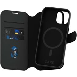 CARE by PanzerGlass Tango Two-in-One iPhone 15 MagSafe Funda tipo libro 2 en 1 con carcasa extraíble Cartera - Negro