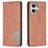 Mobigear Rhombus Slim iPhone 17 Wallet case - Brown