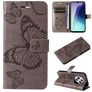 Mobigear Butterfly Xiaomi Redmi 14C Cover a libro portafoglio - Grigio