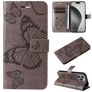 Mobigear Butterfly iPhone 16 Pro Max Funda tipo libro Cartera - Gris