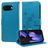 Mobigear Flowers Google Pixel 9a Capa livro Carteira - Azul