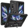 Mobigear Armor Ring Samsung Galaxy Z Fold 4 Kova Suojakuori Iskunkestävä + Sormuspidike - Musta