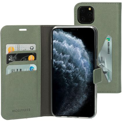 Mobiparts Classic Wallet iPhone 11 Pro Max Pungetui med Seddelrum - Stone Green